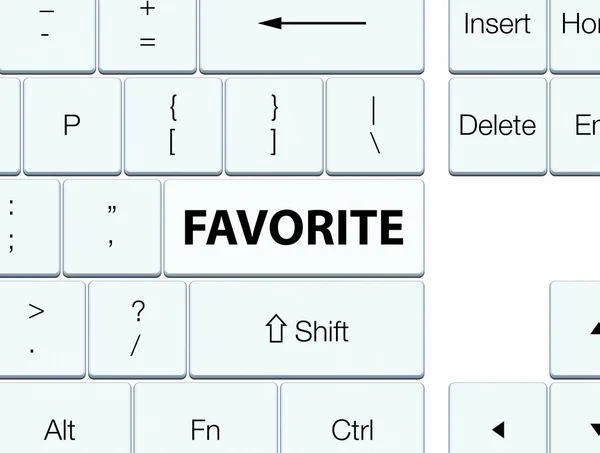 Favorite white keyboard button — Stock Photo, Image