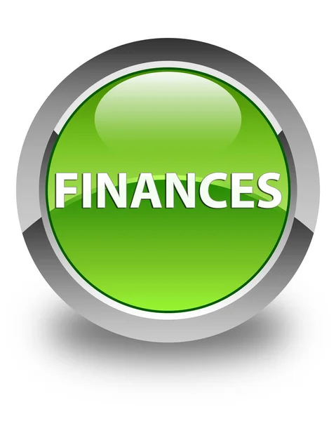 Finances glossy green round button — Stock Photo, Image