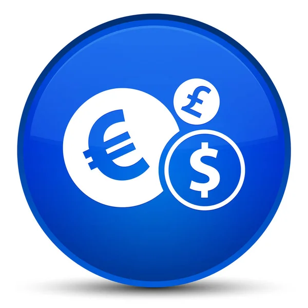 Finances icon special blue round button — Stock Photo, Image