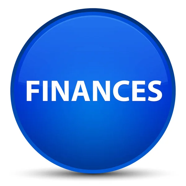 Finances special blue round button — Stock Photo, Image