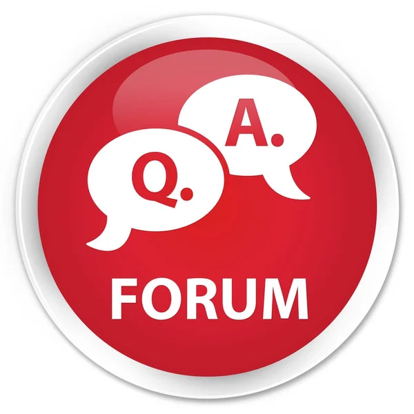 Forum (question answer bubble icon) premium red round button