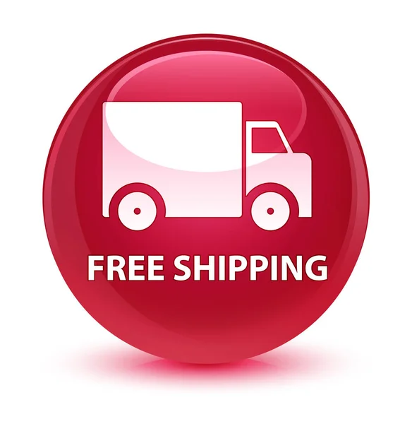 Free shipping glassy pink round button