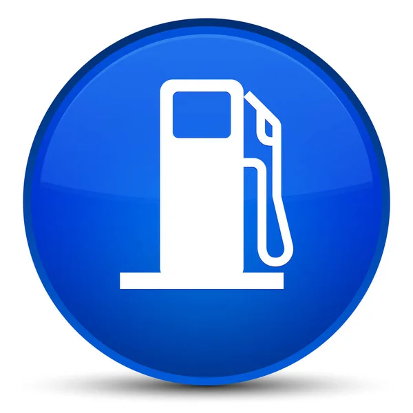 燃料ディスペンサー アイコン特別な青い丸いボタン — ストック写真