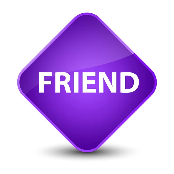 Elegantní fialový kosočtverec tlačítko přítele — Stock fotografie