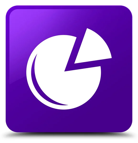 Wykres fioletowy ikona przycisku kwadrat — Zdjęcie stockowe