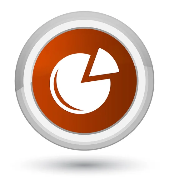 Gráfico ícone marrom principal botão redondo — Fotografia de Stock