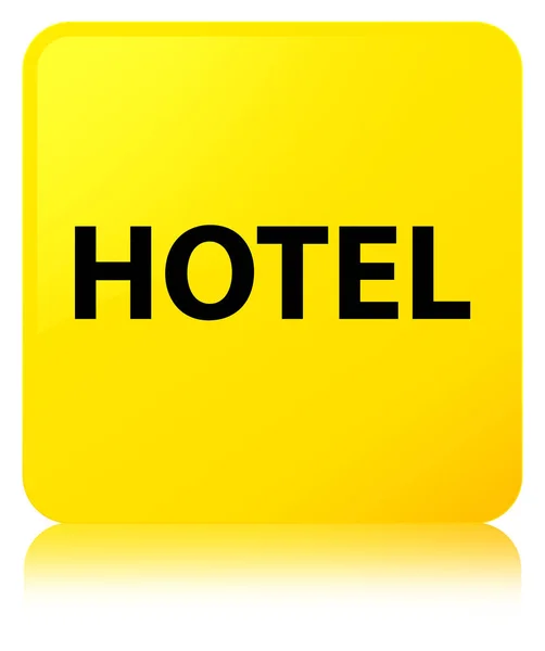 Hotel botón cuadrado amarillo — Foto de Stock