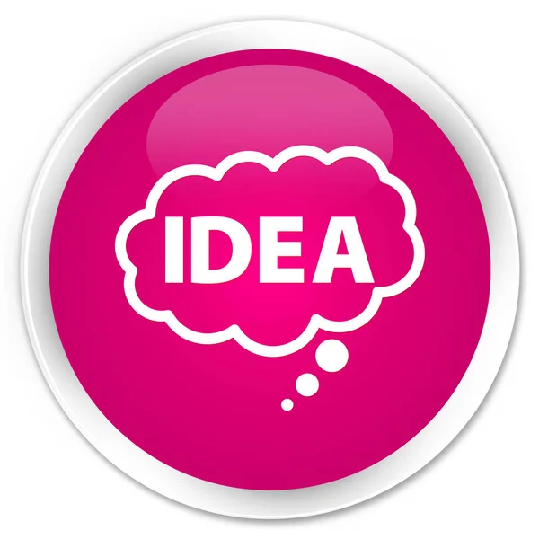 Idea bąbelek ikona premium różowy okrągły przycisk — Zdjęcie stockowe