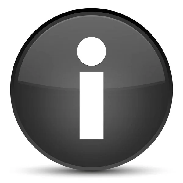 Icono de información botón redondo negro especial —  Fotos de Stock