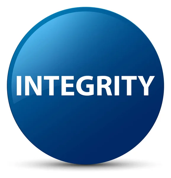 Integrity blue round button — Stock Photo, Image