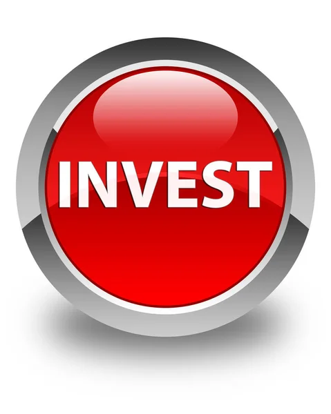 Parlak düğme kırmızı yatırım — Stok fotoğraf