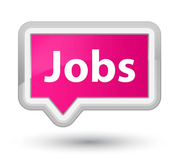 Offerte di lavoro primo pulsante banner rosa — Foto Stock