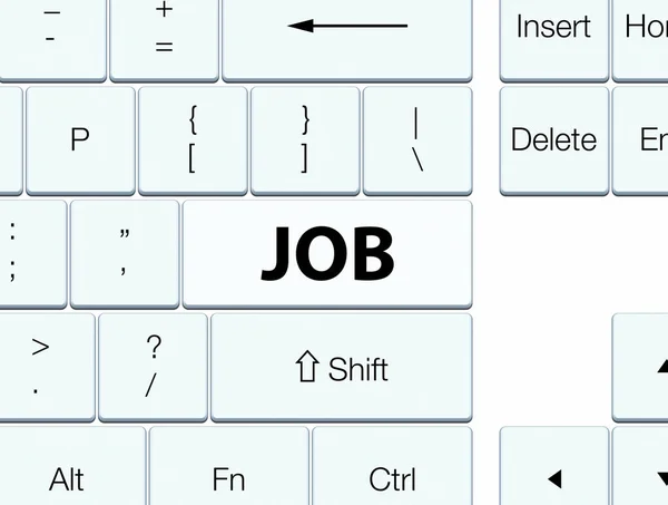 İş beyaz klavye düğme — Stok fotoğraf