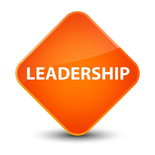 Leadership elegant orange diamond button — Stock Photo, Image