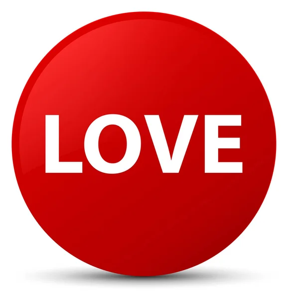 Love-piros kerek gomb — Stock Fotó