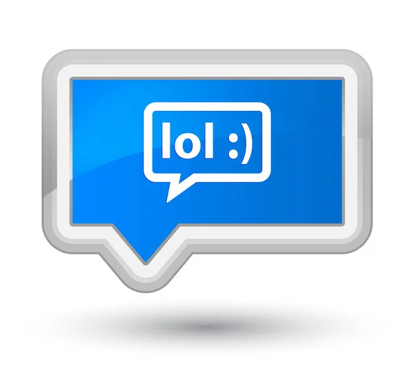 Lol buborék ikon elsődleges cián kék banner gomb — Stock Fotó