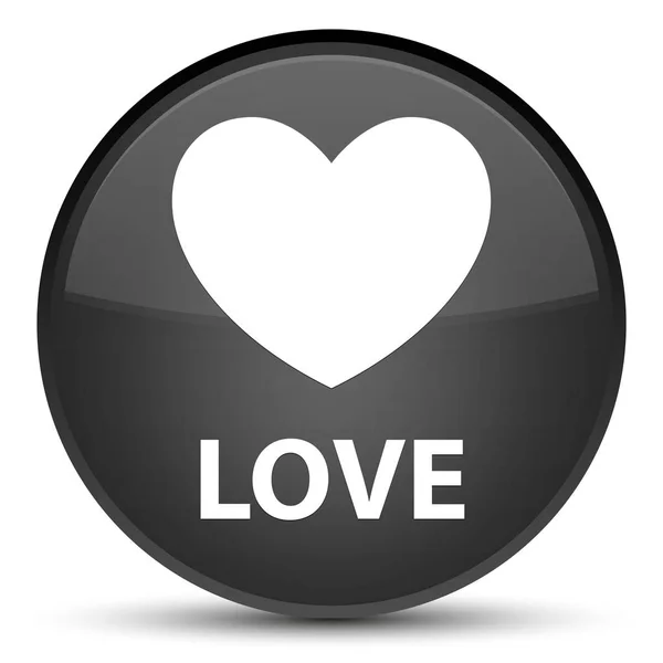 Bouton rond noir spécial Love — Photo