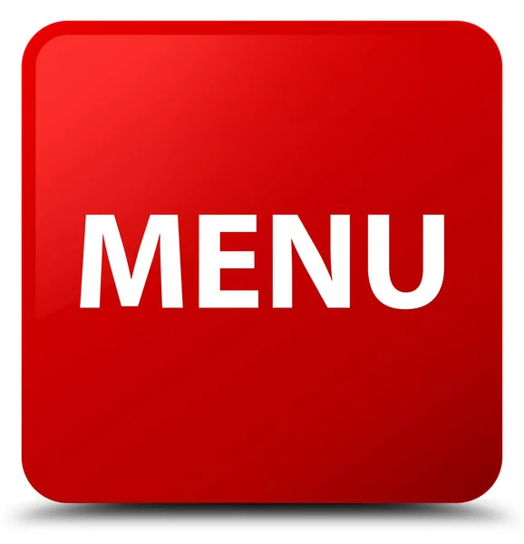 Menu pulsante quadrato rosso — Foto Stock