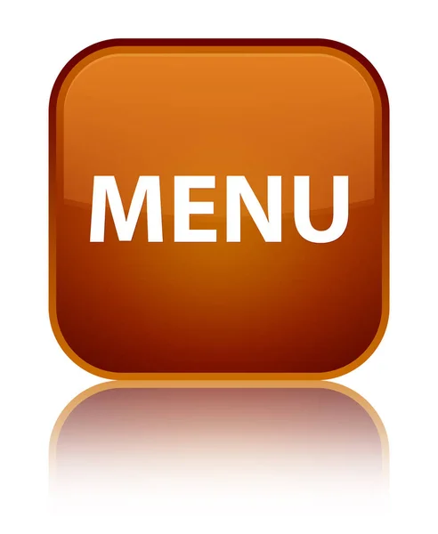 Menu speciale pulsante quadrato marrone — Foto Stock