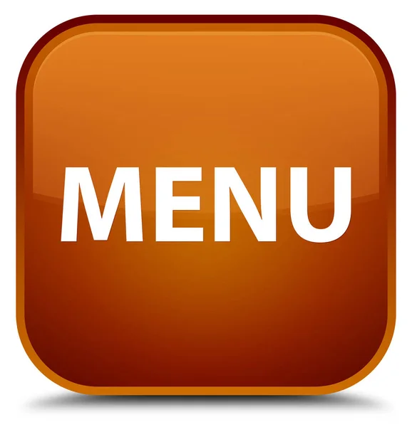 Menu speciale pulsante quadrato marrone — Foto Stock