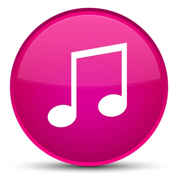 Music icon special pink round button — Stock Photo, Image