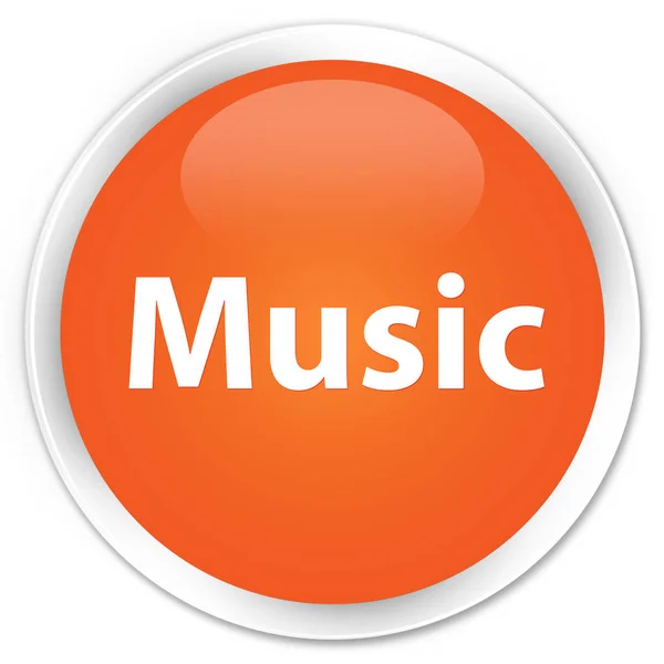 Musik premium orange runda knappen — Stockfoto