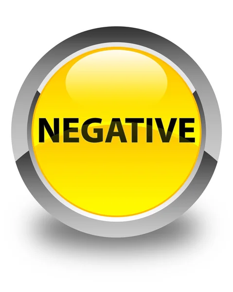 Negative glossy yellow round button — Stock Photo, Image