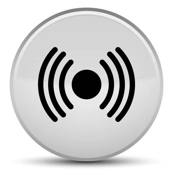 Network signal icon special white round button — Stock Photo, Image