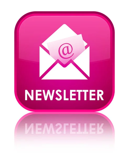 Newsletter spezielle rosa quadratische Taste — Stockfoto