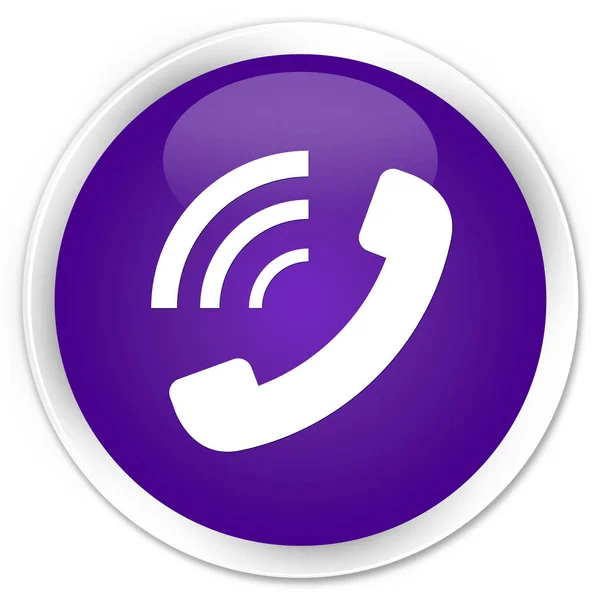 Κουδούνισμα premium εικονίδιο τηλεφώνου μωβ στρογγυλό κουμπί — Φωτογραφία Αρχείου