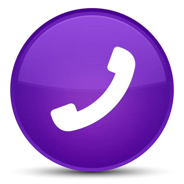 Phone icon special purple round button — Stock Photo, Image