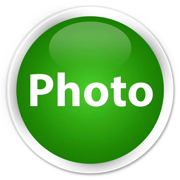 Foto premium gröna runda knappen — Stockfoto