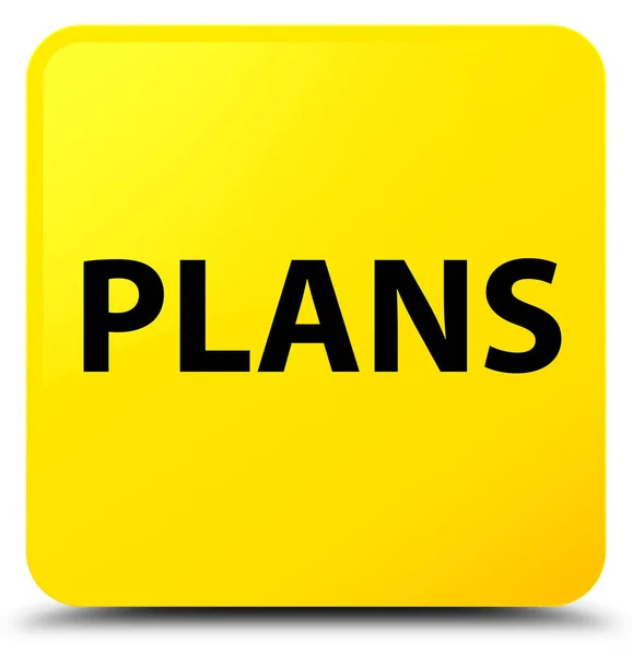 Plans yellow square button — Stock Photo, Image