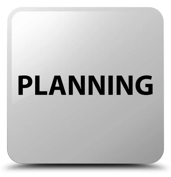 Planificación botón cuadrado blanco — Foto de Stock