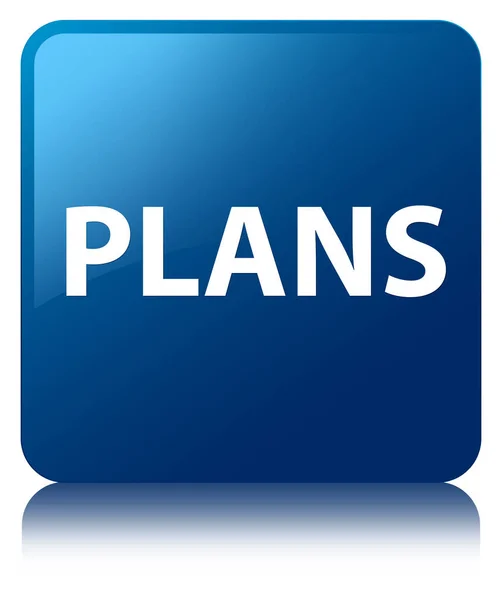 계획 파란색 사각형 버튼 — 스톡 사진