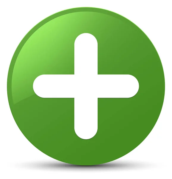 プラス アイコン ソフト グリーン丸ボタン — ストック写真