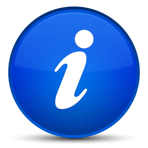 Info icon special blue round button — Stock Photo, Image