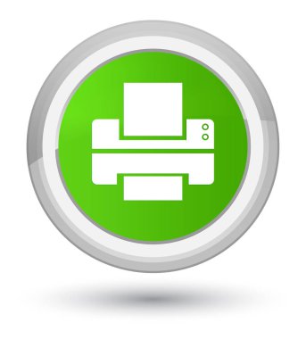 Yazıcı simgesi asal yumuşak yeşil yuvarlak düğmesi