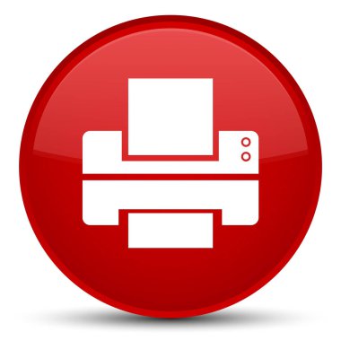 Yazıcı simgesi özel kırmızı yuvarlak düğmesi