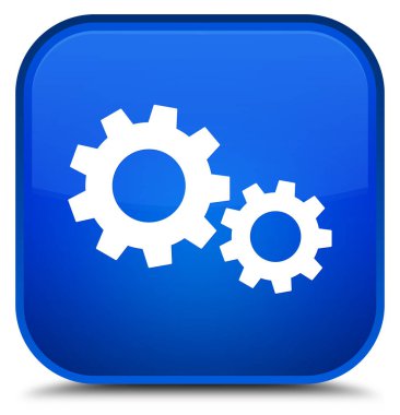 İşlem simgesi özel mavi kare düğme