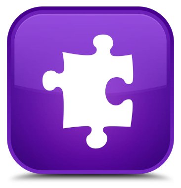 Bulmaca kutsal kişilerin resmi özel mor kare düğme