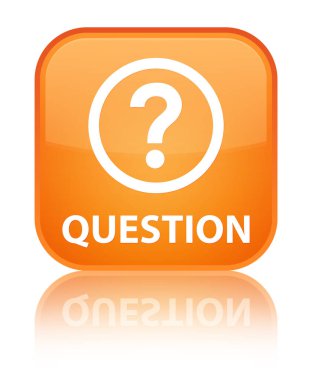 Soru özel turuncu kare düğme