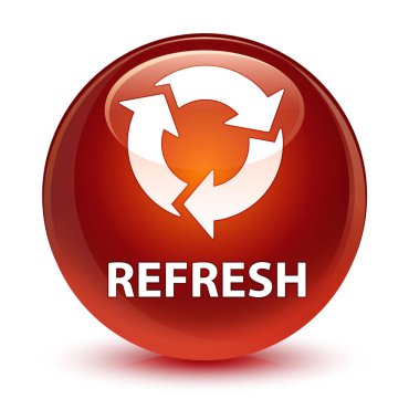 Yenile camsı kahverengi yuvarlak düğmesi