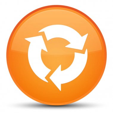 Yenile simgesini özel turuncu yuvarlak düğmesi