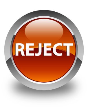 Parlak kahverengi yuvarlak düğme reddetmek