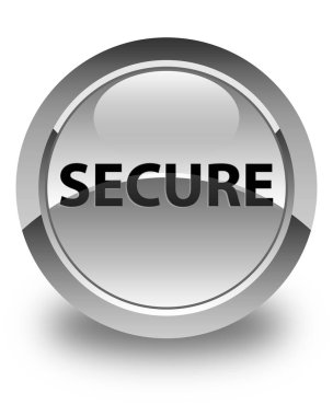 Güvenli parlak beyaz yuvarlak düğme