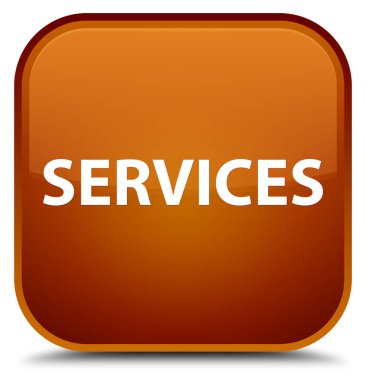 Hizmetleri özel kahverengi kare düğme