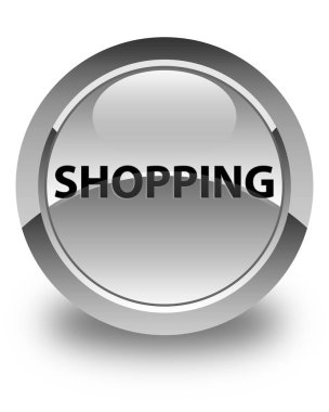 Parlak beyaz yuvarlak düğme alışveriş