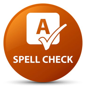 Yazım denetimi düğmesini kahverengi