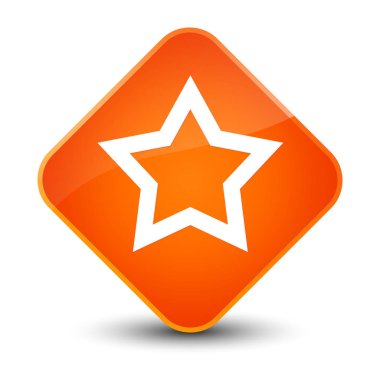 Yıldız simgesi zarif Turuncu elmas düğmesi